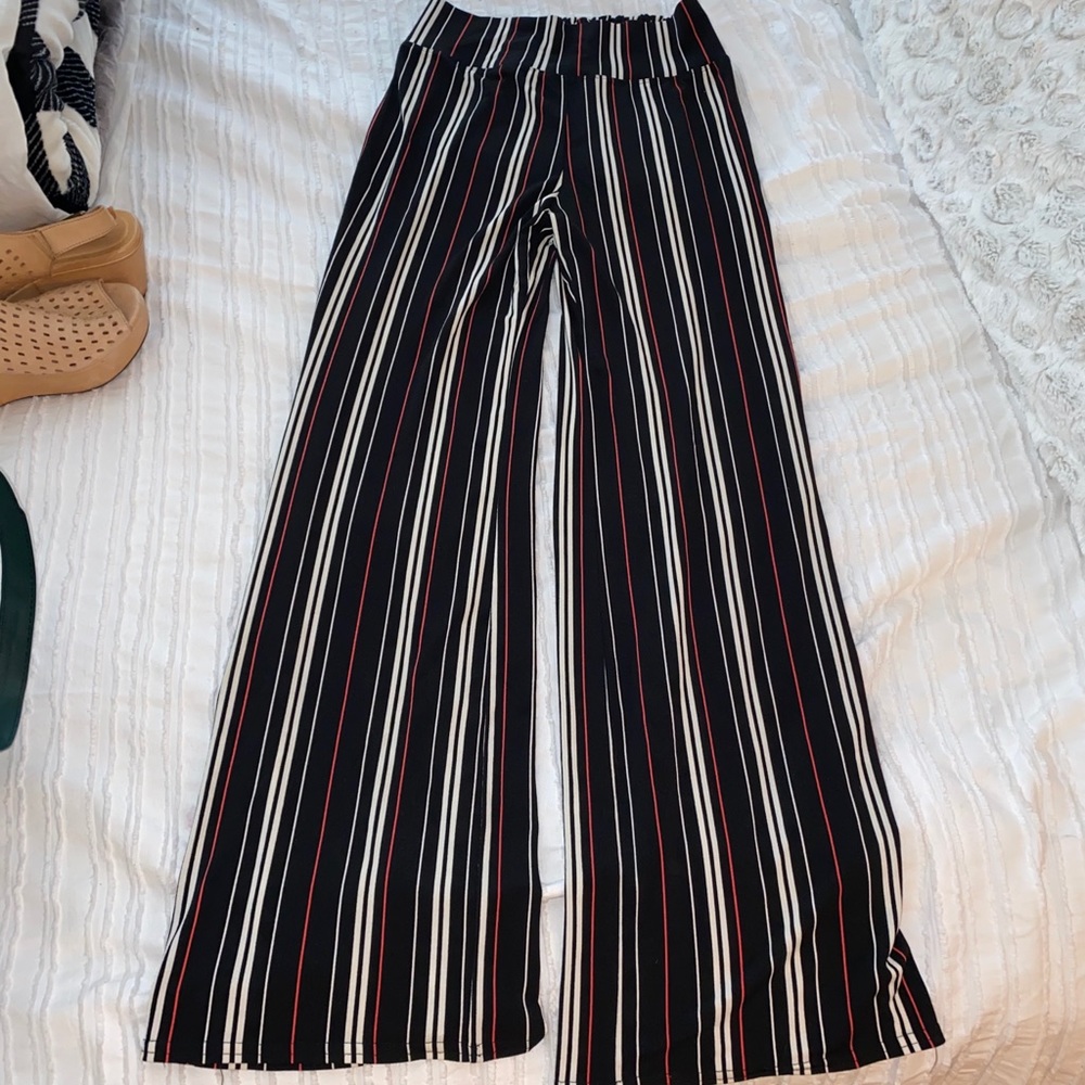 Express Striped Flare Pants